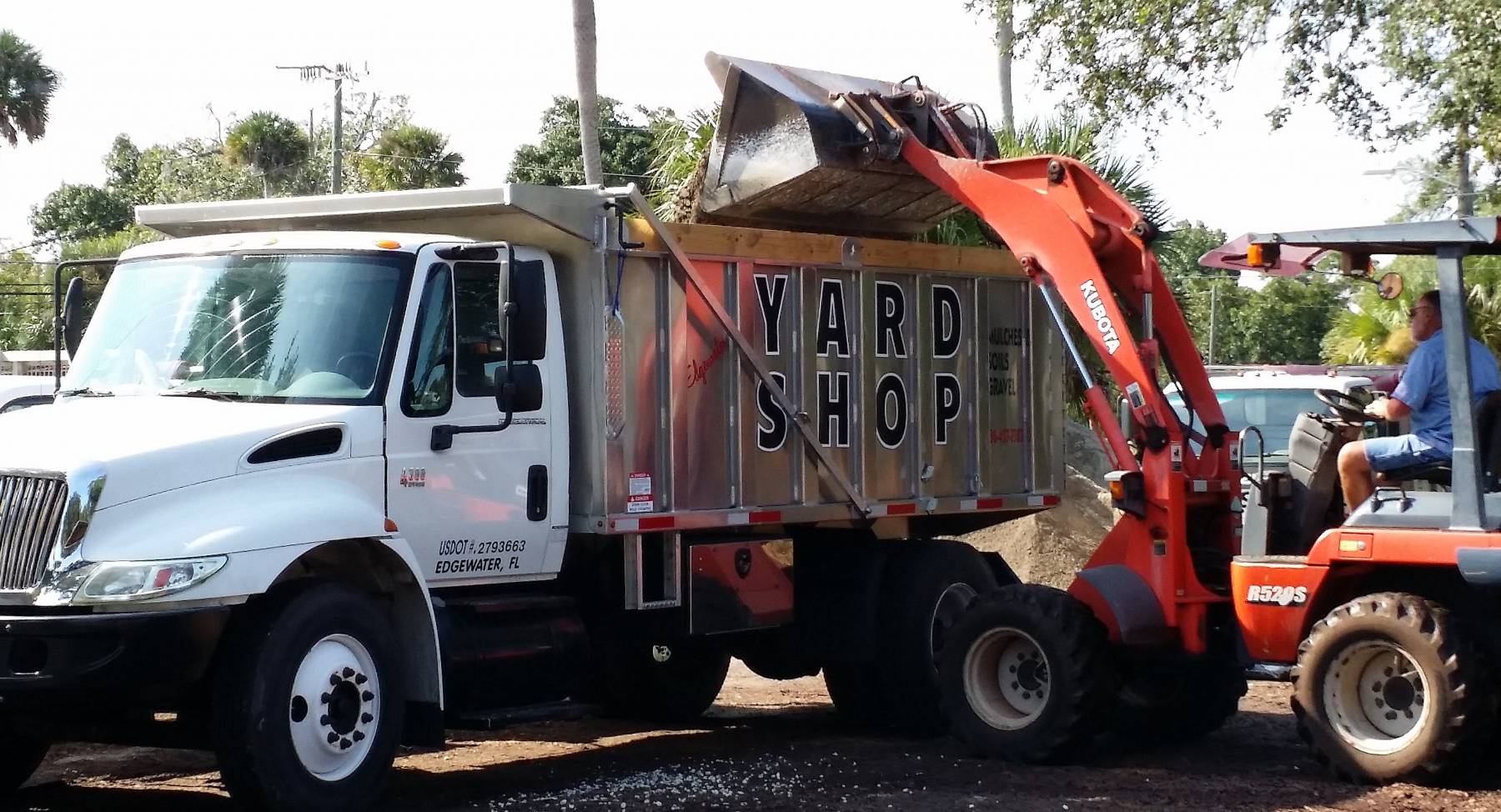 Yard Shop for landscaping needs such as mulch, rocks and wood.